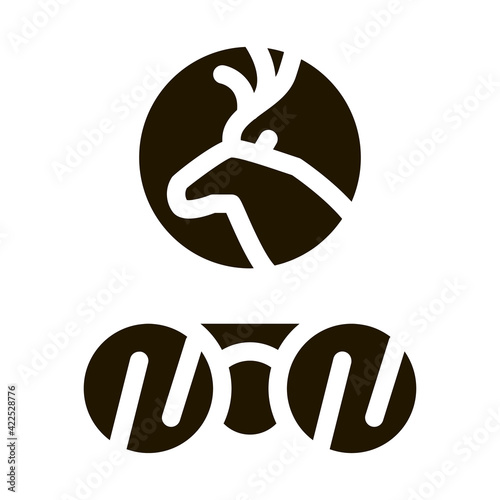 Deer Binoculars Icon Vector Glyph Illustration