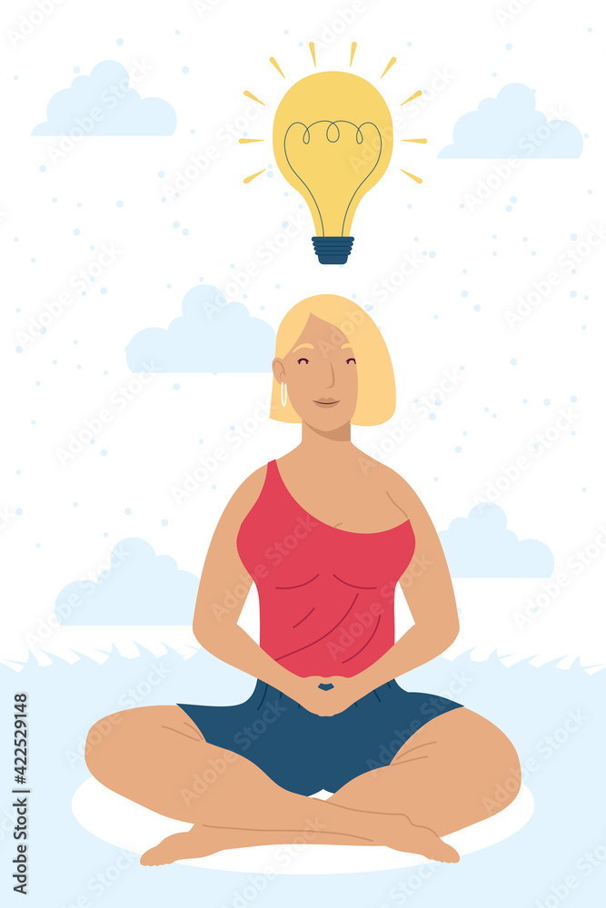 woman with bulb