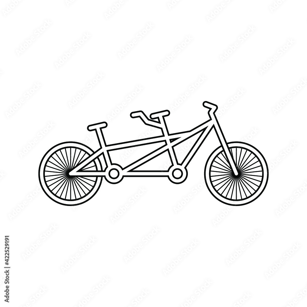 Fototapeta premium tandem bike icon. vector illustration