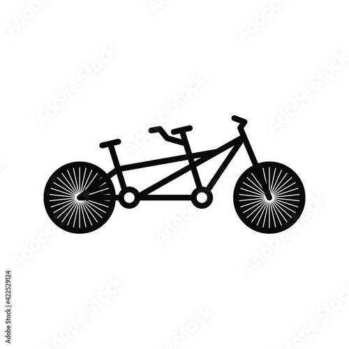 tandem bike icon. vector illustration