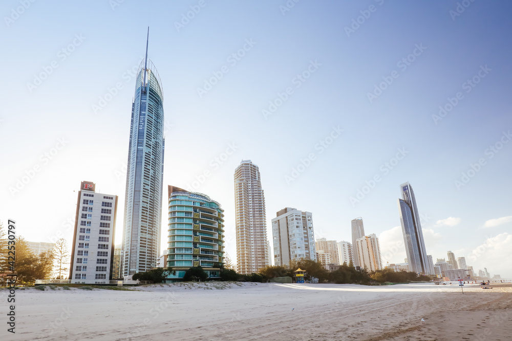 Broadbeach Gold Coast at Sunset in Australia