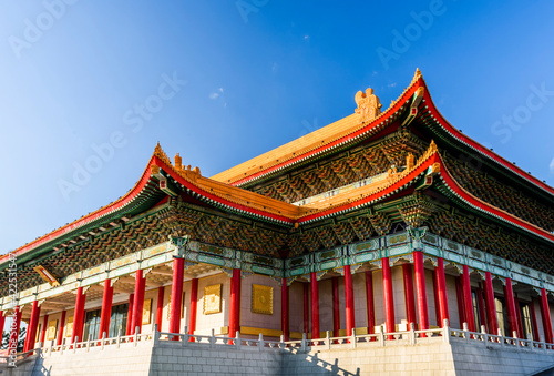 National theater   concert hall in Taipei  Taiwan. Magnificent Chinese-style palace building