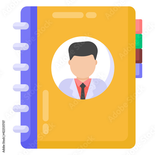 
Directory in flat trendy icon, editable vector 

