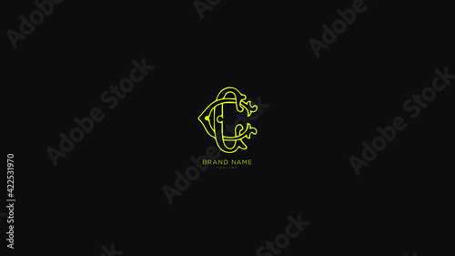 Alphabet letter Initial C, CC logo vector design, minimal, concept, creative, symbol, sign, monogram, template, logotype, branding for for premium business typeface, startup, company etc.