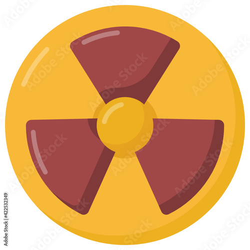 
Radiation flat editable vector style 

