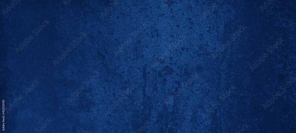 Dark blue spotted stone concrete paper texture background panorama banner
