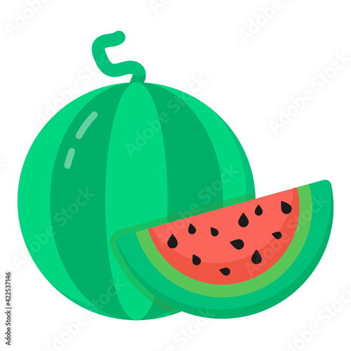 
Most cultivated fruit in worldwide is watermelon flat icon 

