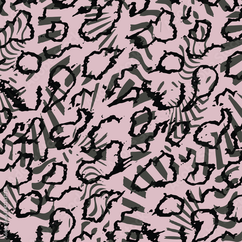 Abstract animal skin leopard seamless pattern design.
