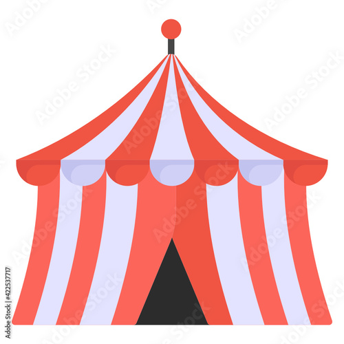 
A very creatively designed flat architecture of circus marquee 

