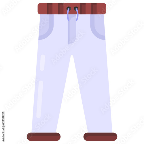 
Pant in flat editable vector design, 

