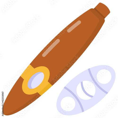 
Cigar in flat editable vector design, 

