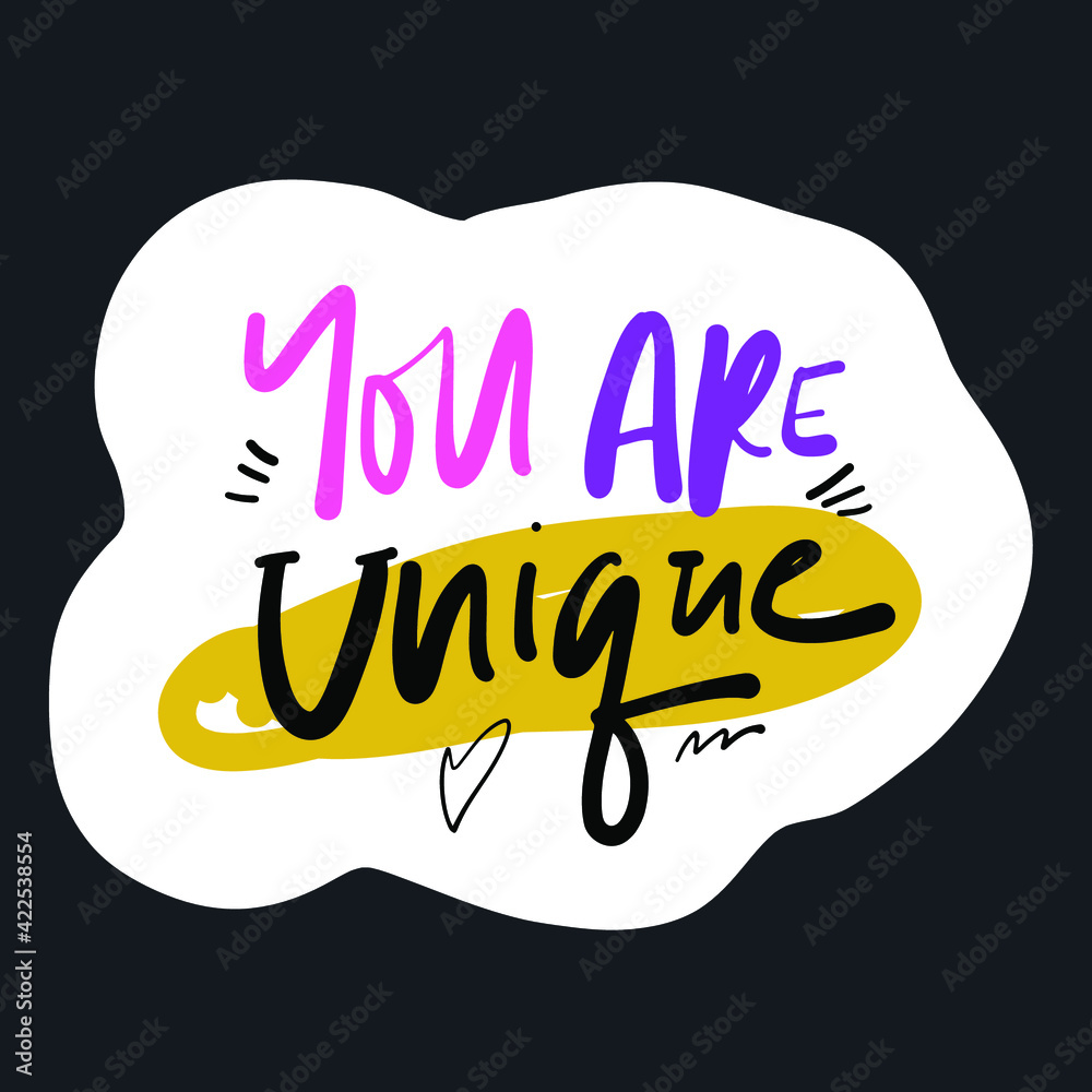 Obraz premium Compliment sticker. Hand lettering