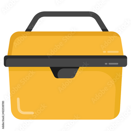 
Icebox in flat trendy style icon, 

