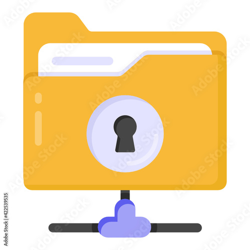 
A shared folder icon in flat design 

