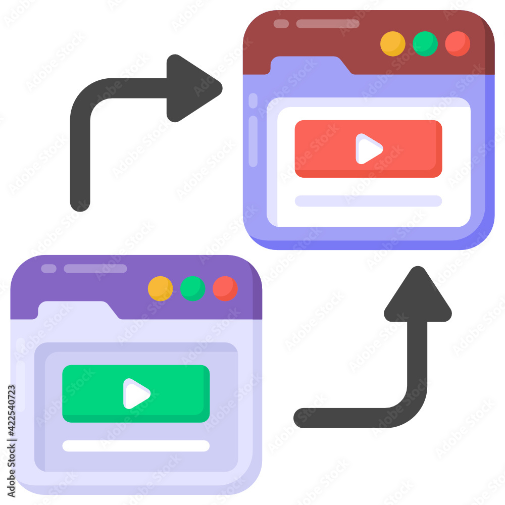 An icon of website transfer flat design
An icon of website transfer flat design