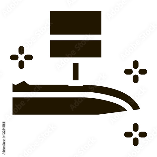 Knife Sharpening Icon Vector Glyph Illustration