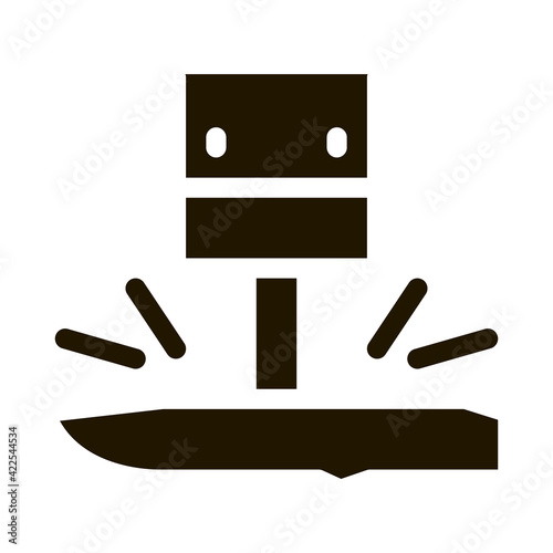 Blade Production Icon Vector Glyph Illustration
