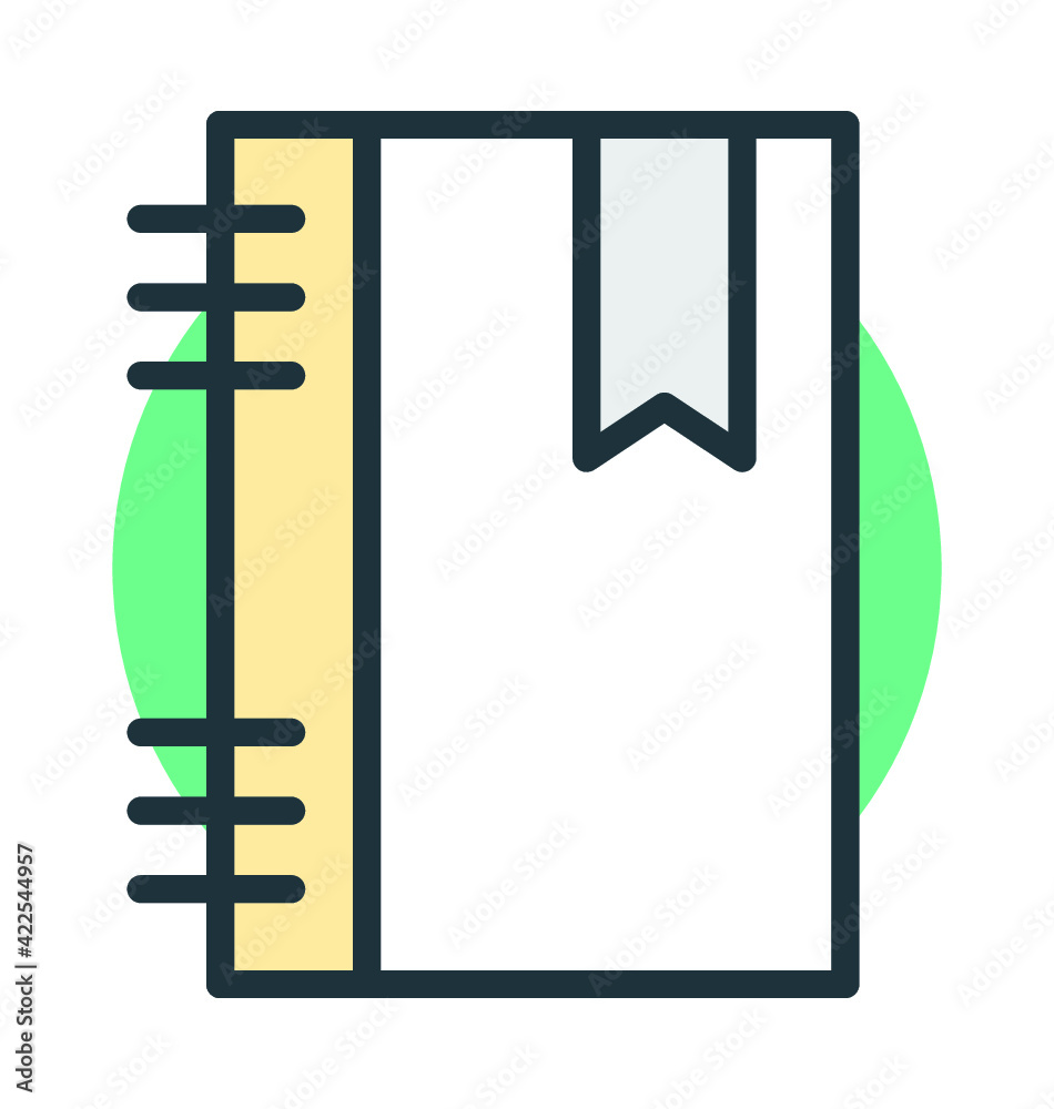 Steno Pad Vector Icon

