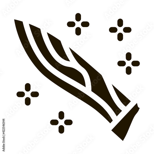 Sparkling Knife Icon Vector Glyph Illustration