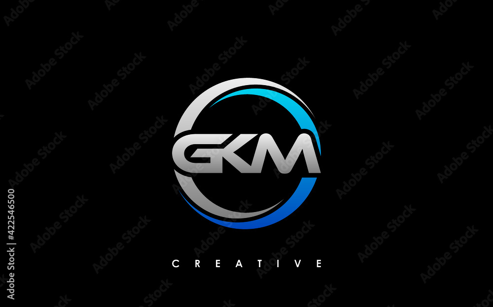 GKM Letter Initial Logo Design Template Vector Illustration GKM Letter Initial Logo Design Template Vector Illustration