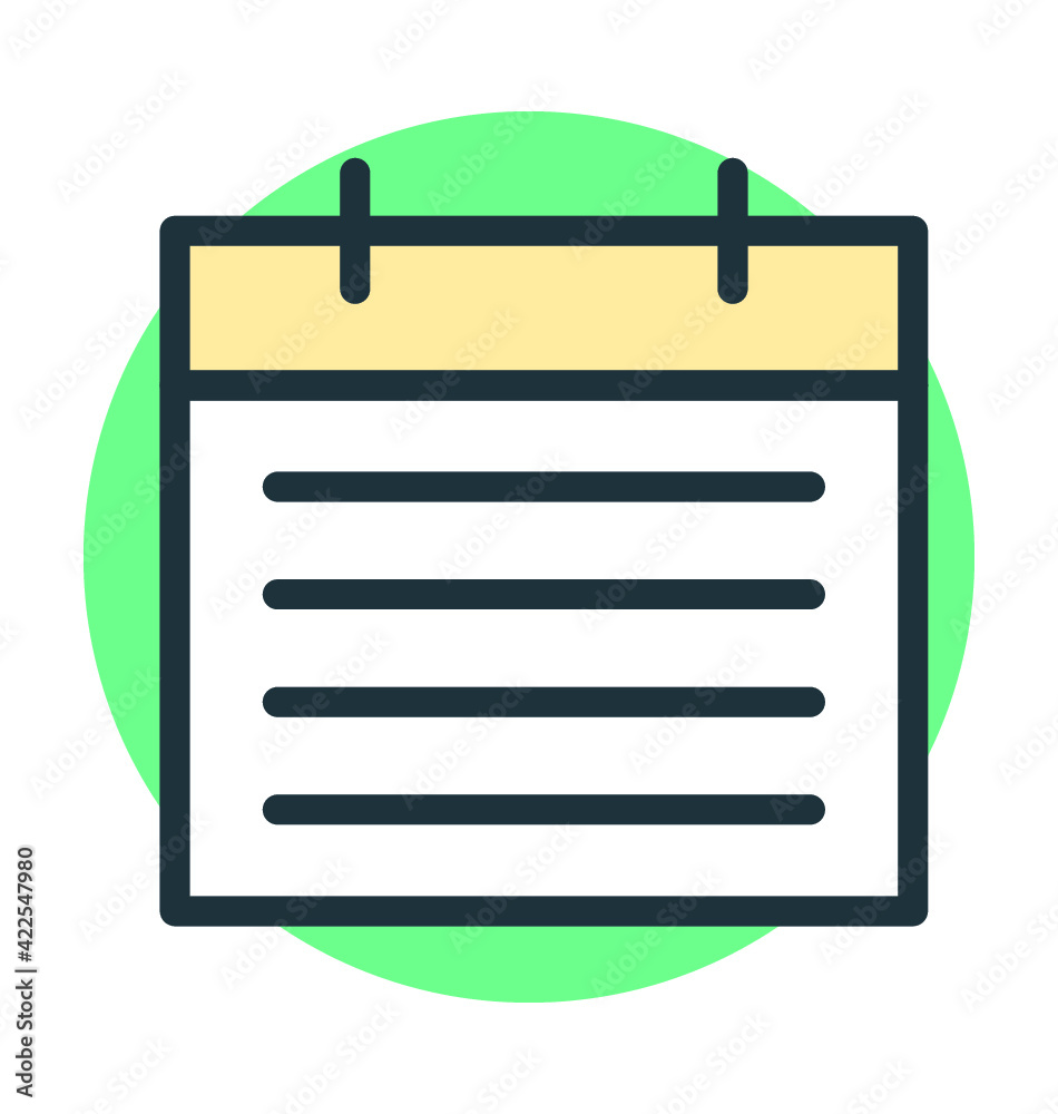 Work Diary Vector Icon Work Diary Vector Icon