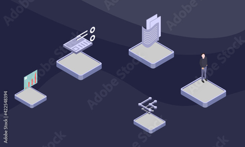 ABC countries concept on abstract design
