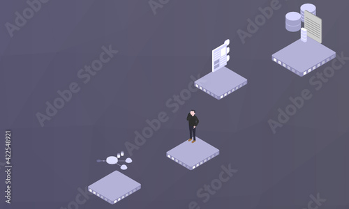 Big tent concept on abstract design