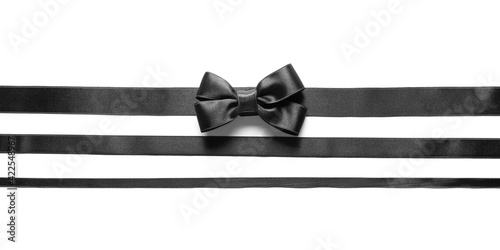 Elegant black satin ribbon ...