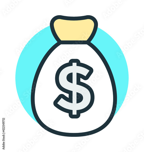 Dollar Sack Vector Icon