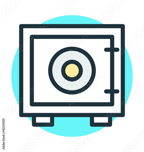 Bank Vault Vector Icon