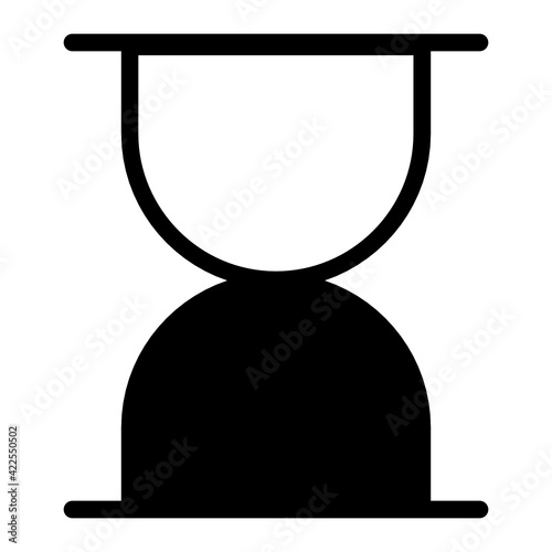 Timer icon design solid style