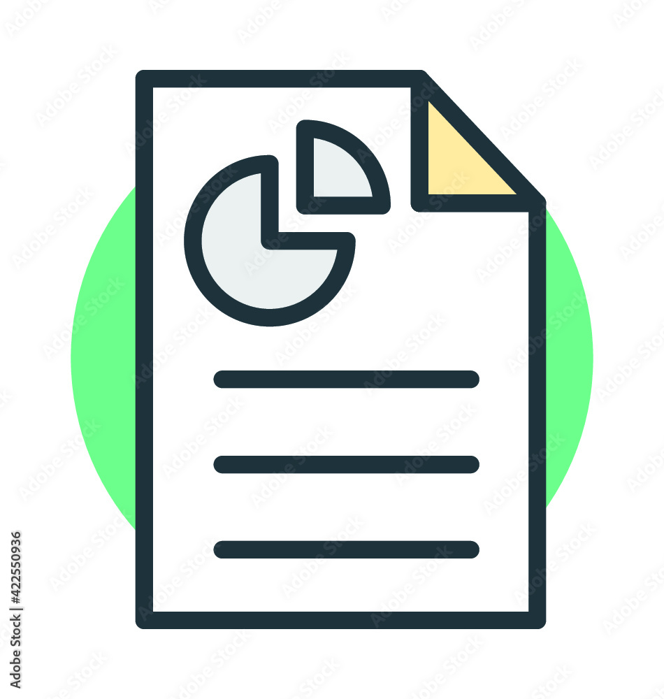 Chart Sheet Vector Icon Chart Sheet Vector Icon