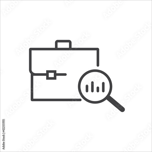 Simple financial analysis related line vector icon Includes icons such as Gainers and Losers, Portfolio Analysis, Financial Reports, and more.