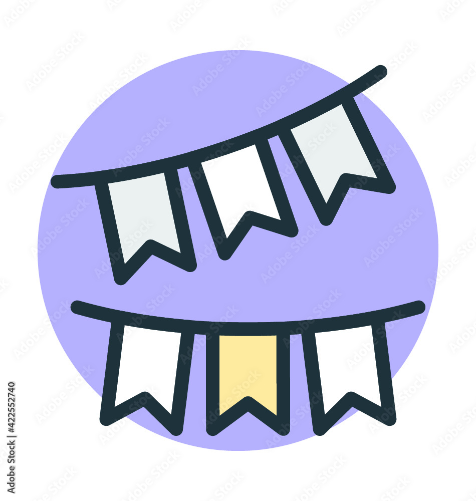Buntings Vector Icon Buntings Vector Icon