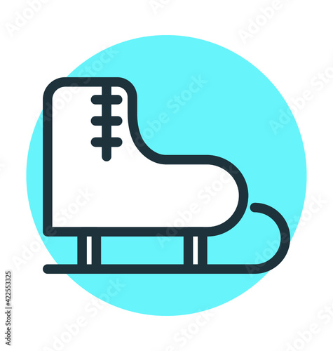 Ice Skates Vector Icon