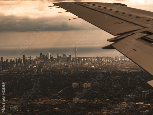Photography Toronto Skyline from the air