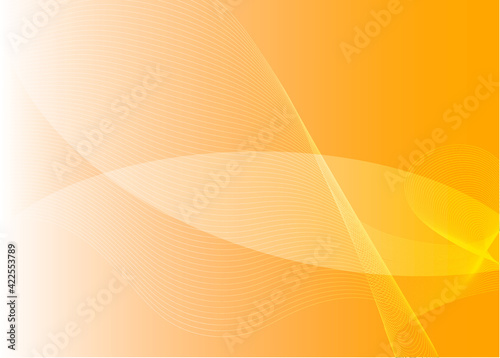 Abstract background Bright orange tone with beautiful curved lines