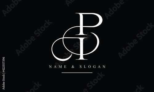 PI, IP, P, I abstract letters logo monogram