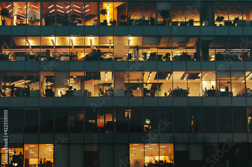 office building at night