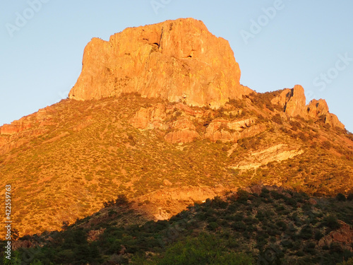 Desert mountain in the sunrise