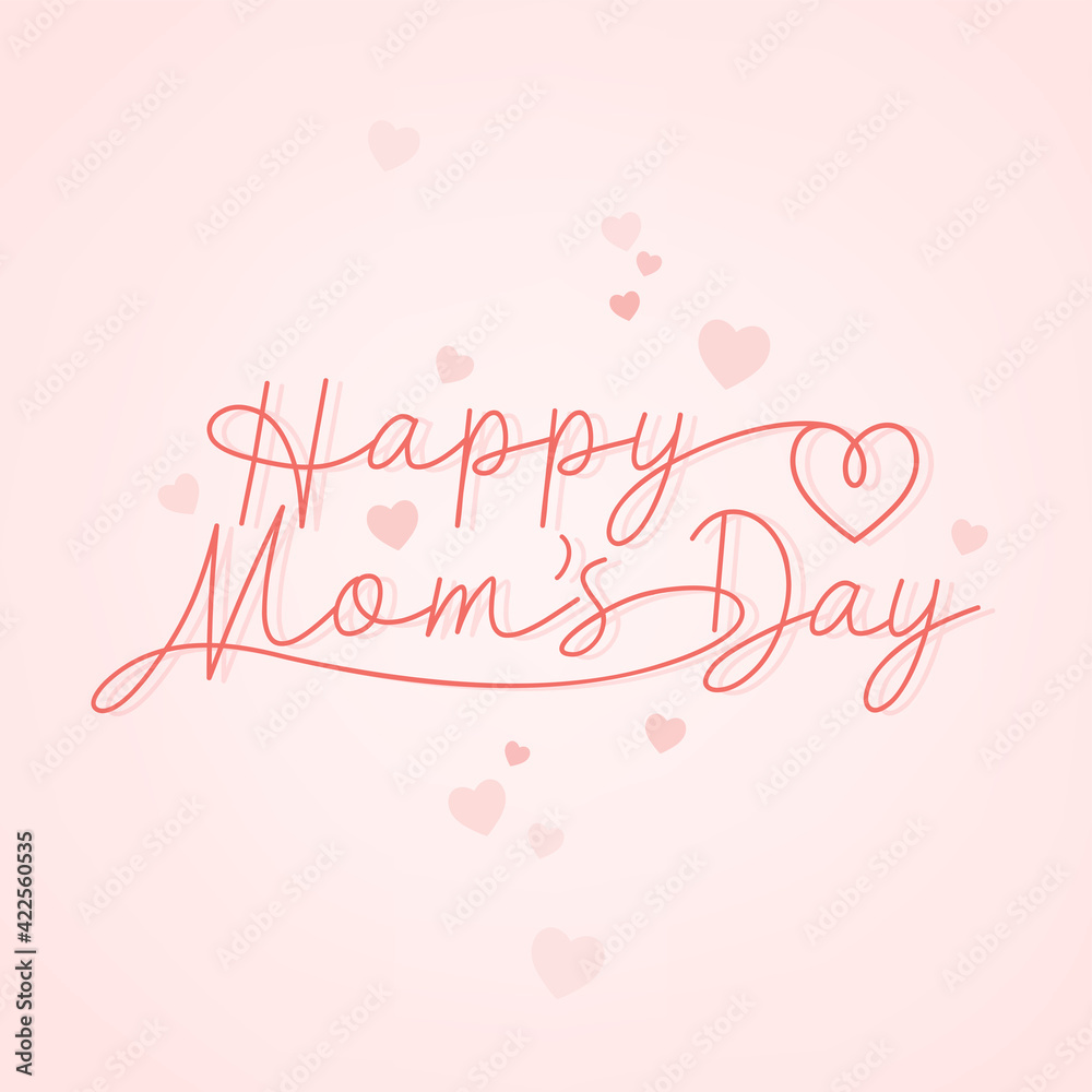 Mother's Day Appreciation, Mother's Day Background, Mom's Day, Mom's Love, Happy Mother's Day Text, Vector Text Background Illustration
