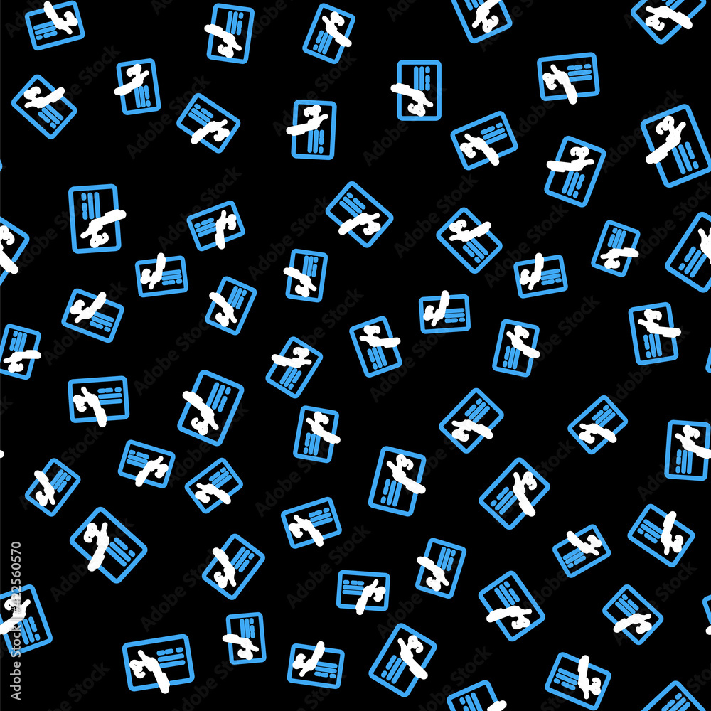 Line Signed document line icon isolated seamless pattern on black background. Pen signing a contract with signature. Edit document sign. Vector Line Signed document line icon isolated seamless pattern on black background. Pen signing a contract with signature. Edit document sign. Vector