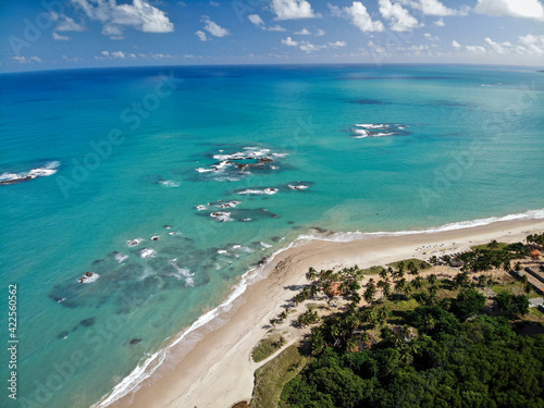 view of the beach. Guaxuma Beach, MCZ, Alagoas, Brazil. 