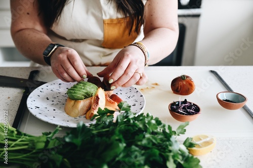 healthy cooking colorful food