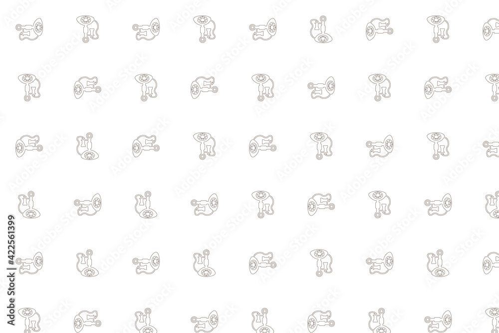 Antique telephone pattern on white background Antique telephone pattern on white background