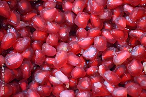 Pomegranate sarcotesta (a fleshy seed-coat) in a bowl photo