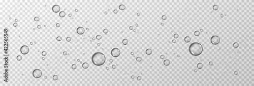 Vector water drops. PNG drops, condensation on the window, on the surface. Realistic drops on an isolated transparent background.