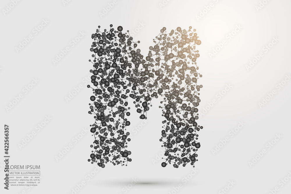 English letters abstract font consists 3d of triangles, lines, dots and connections. Vector illustration EPS 10. English letters abstract font consists 3d of triangles, lines, dots and connections. Vector illustration EPS 10.