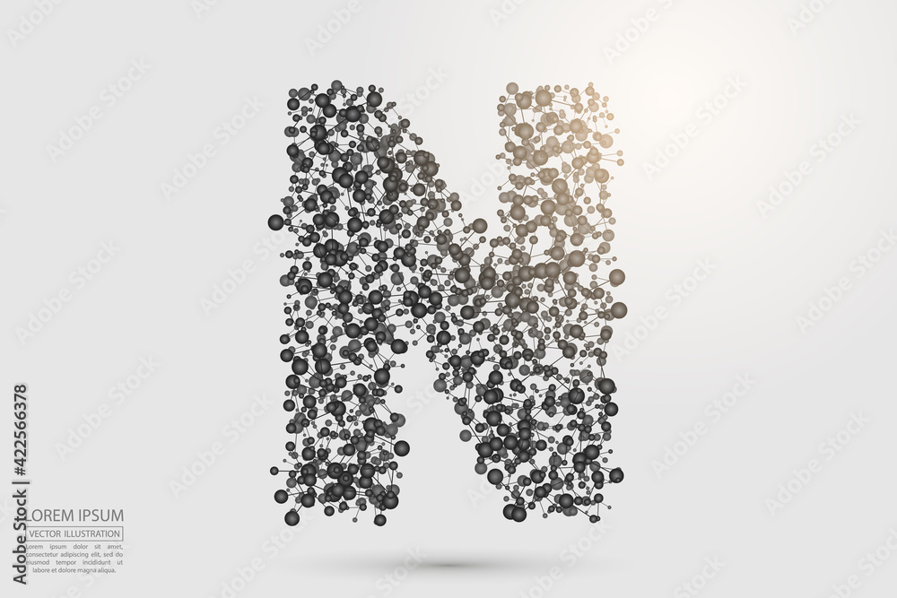 English letters abstract font consists 3d of triangles, lines, dots and connections. Vector illustration EPS 10. English letters abstract font consists 3d of triangles, lines, dots and connections. Vector illustration EPS 10.