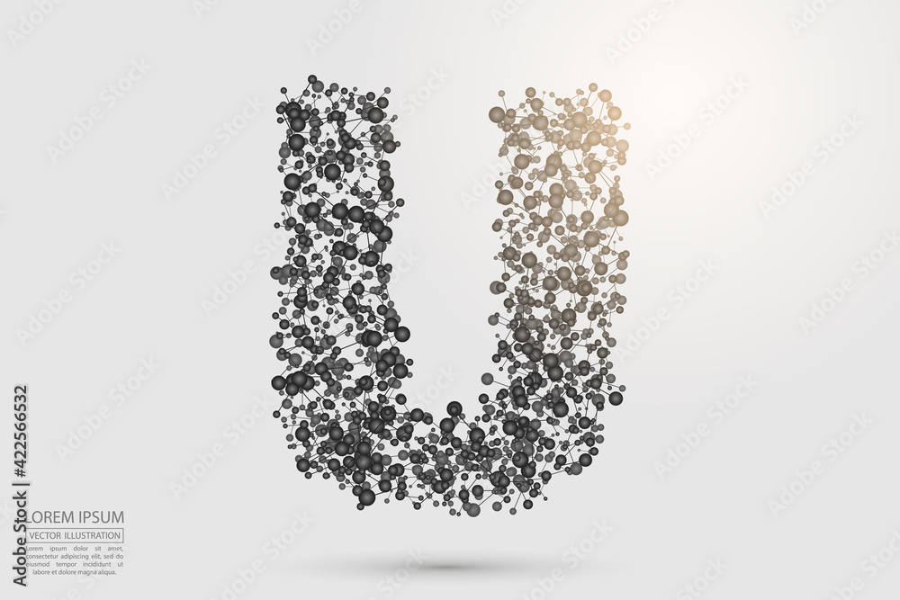 English letters abstract font consists 3d of triangles, lines, dots and connections. Vector illustration EPS 10. English letters abstract font consists 3d of triangles, lines, dots and connections. Vector illustration EPS 10.